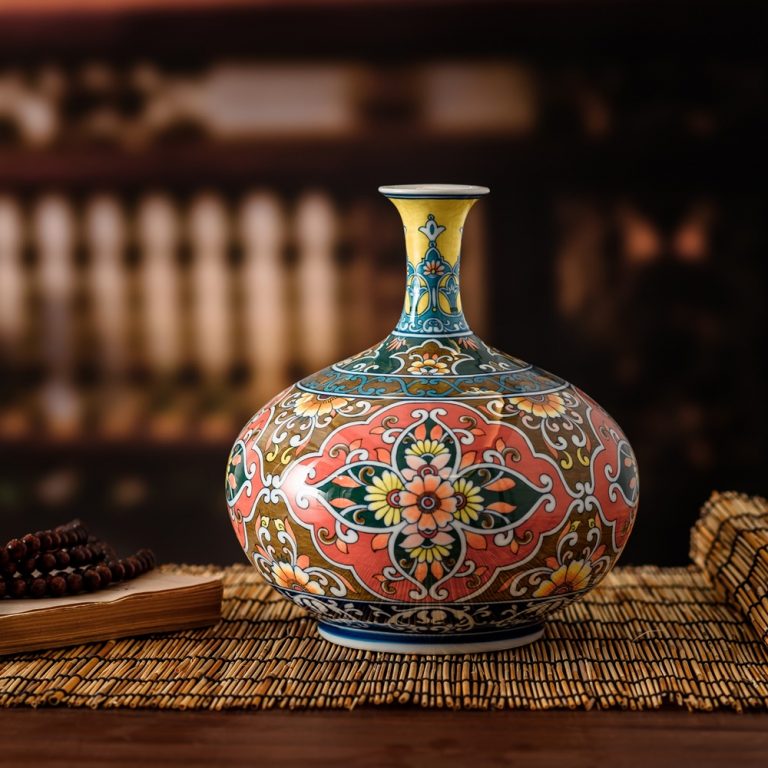 Bình Hút Tài Lộc Hoa Văn Màu