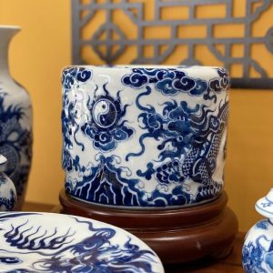 bộ thờ rồng nổi men lam