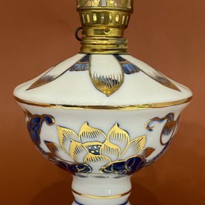 Đèn Thờ Hoa Sen Vẽ Tay Men Lam