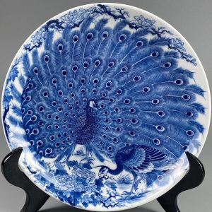 Đĩa Sứ Khổng Tước Khai Bình